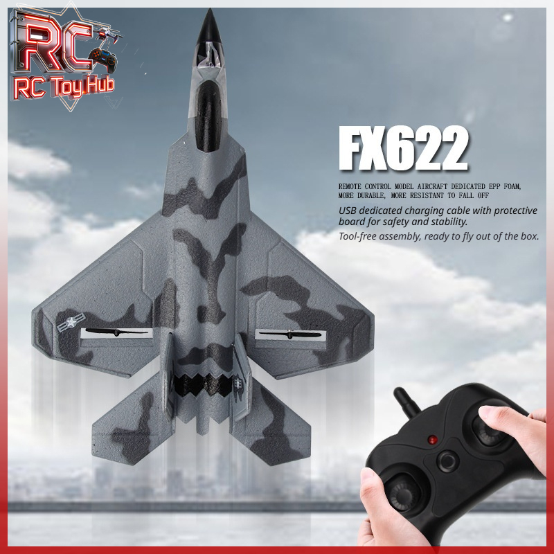 Drone Rc Fighter Jet - طائرة مقاتلة Fx622 RC من الفوم،