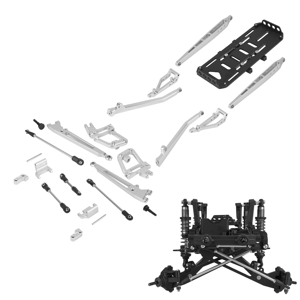 Rc Crawler Axle Parts - مجموعة تعليق محور أمامي من الألومنيوم