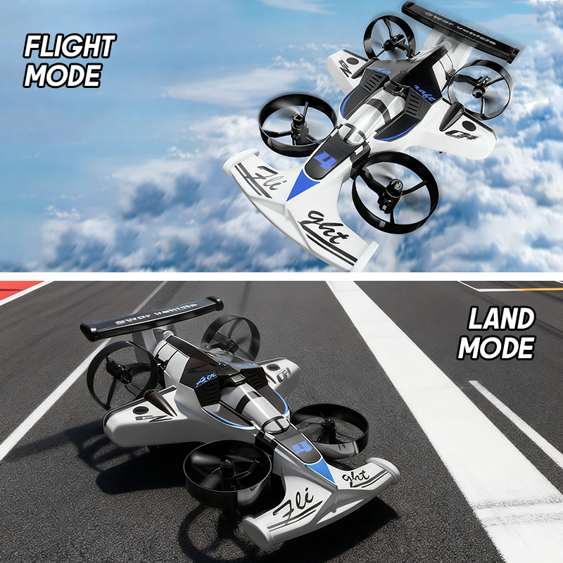 Rc Drone And Flying Car - 2in1 طائرة صغيرة بدون طيار الهواء