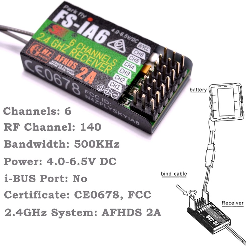 جهاز استقبال Flysky FS-IA6 6CH - مراجعة Fpv Antenna Receiver وسعره