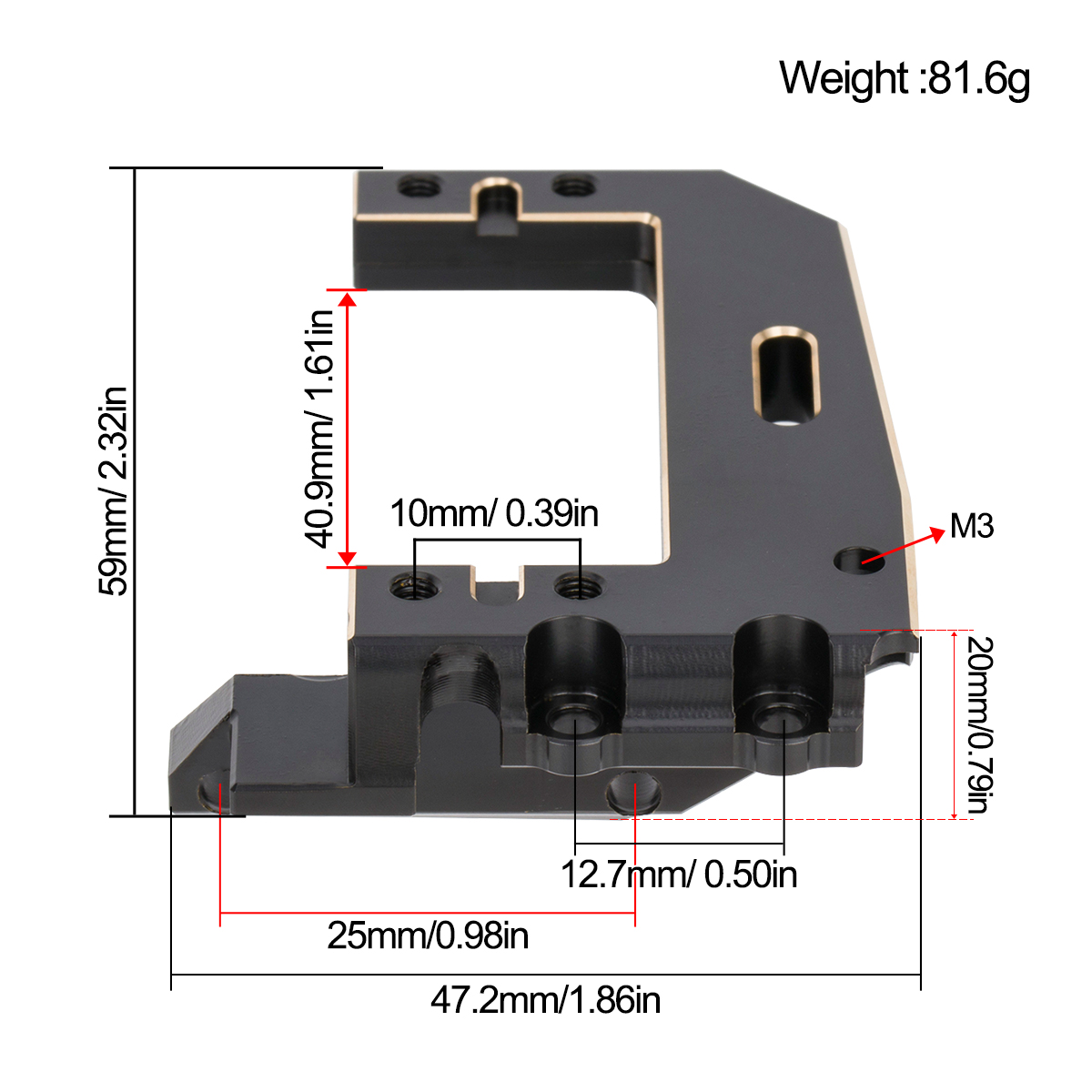 تشكيله النحاس سيرفو جبل قوس ل  - مراجعة Rc Crawler Axle Parts وسعره