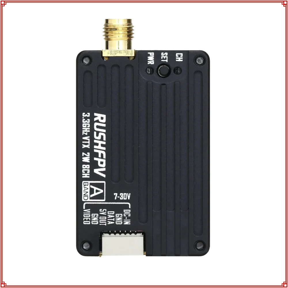 جهاز إرسال RUSHFPV 3.3G 2W VTX - مراجعة Fpv Antenna Receiver وسعره