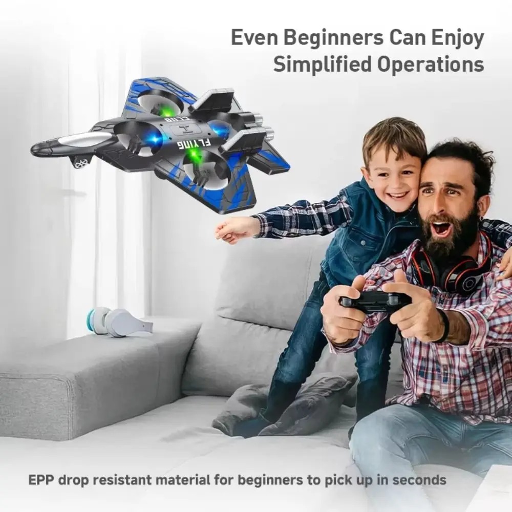 مع أضواء طائرة شراعية تحلق هلي - مراجعة Drone Rc Fighter Jet وسعره