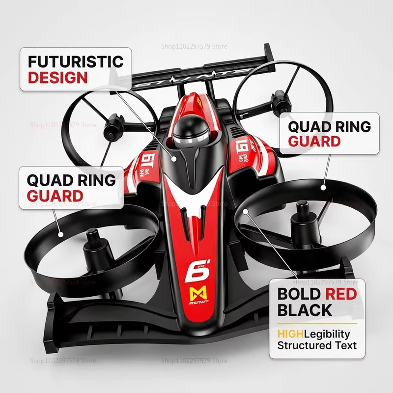 سيارة سباق درفت جديدة تعمل بال - مراجعة Rc Drone And Flying Car وسعره