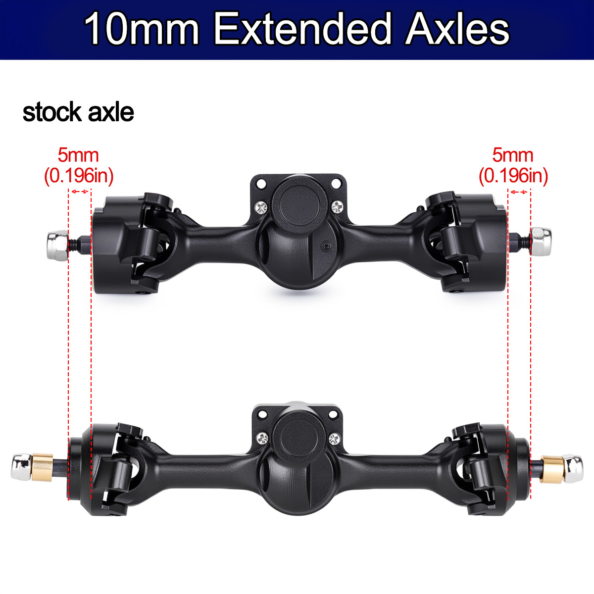 محور أمامي وخلفي كامل من سبائك - مراجعة Rc Crawler Axle Parts وسعره