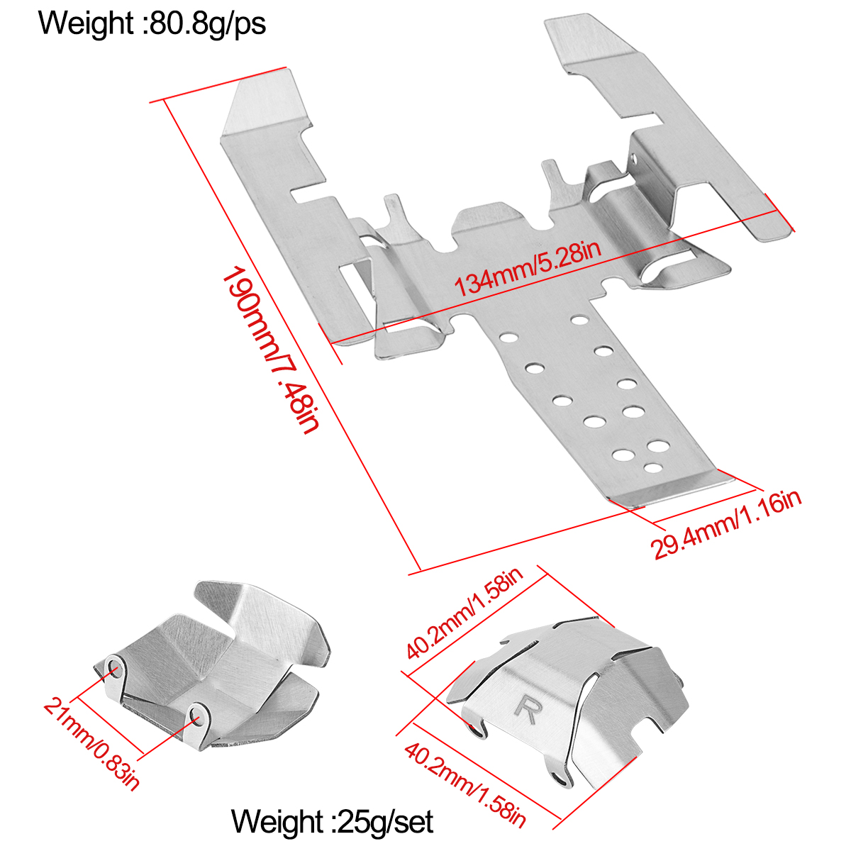 مجموعة دروع حماية للشاسيه من ا - مراجعة Rc Crawler Axle Parts وسعره
